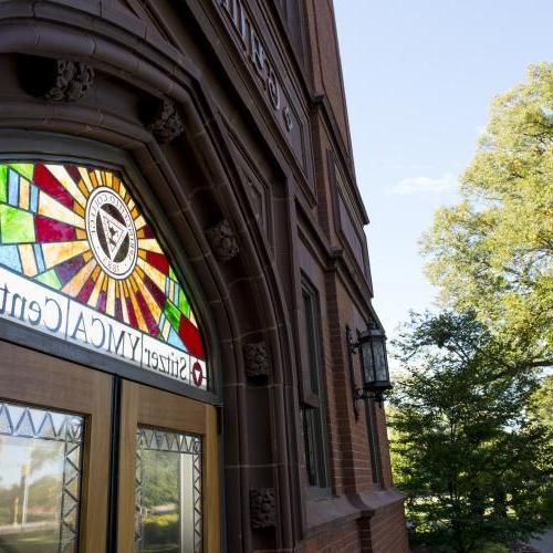 YMCA Stained glass door at Judd